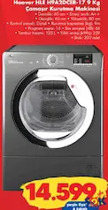HOOVER HLE H9A2DCER-17 9 KG Wİ Fİ ÇAMAŞIR KURUTMA MAKİNESİ